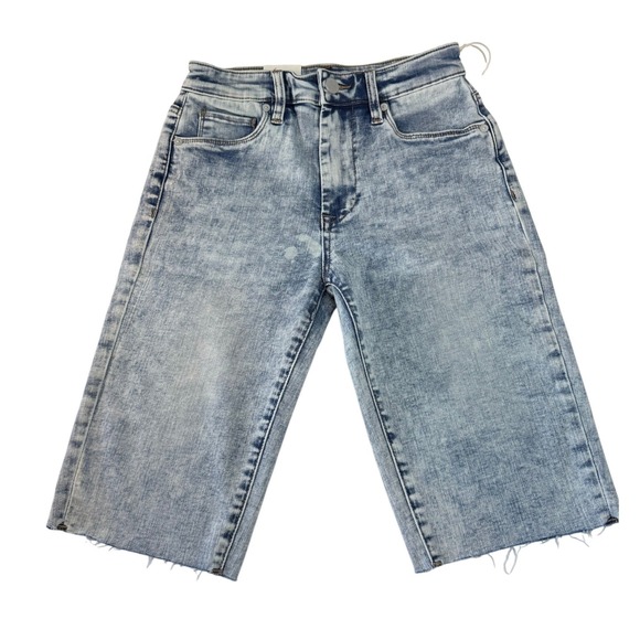 BlankNYC The Leonard Classic Bermuda Acid Wash Denim Shorts Womens Size 24 NEW - Picture 2 of 9